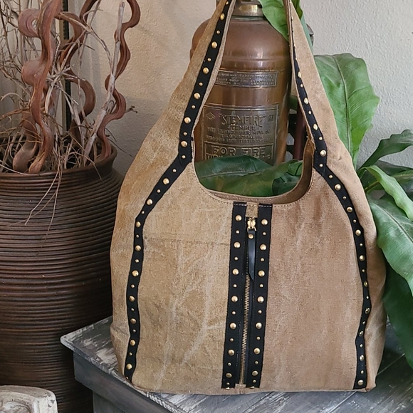 MONA B LARGE STUDS AND RIBBON MULTI HANDBAG - Picture 9 of 16